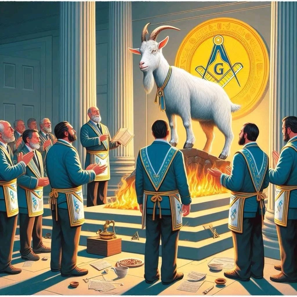 Why are goats often interpreted as a Masonic symbol